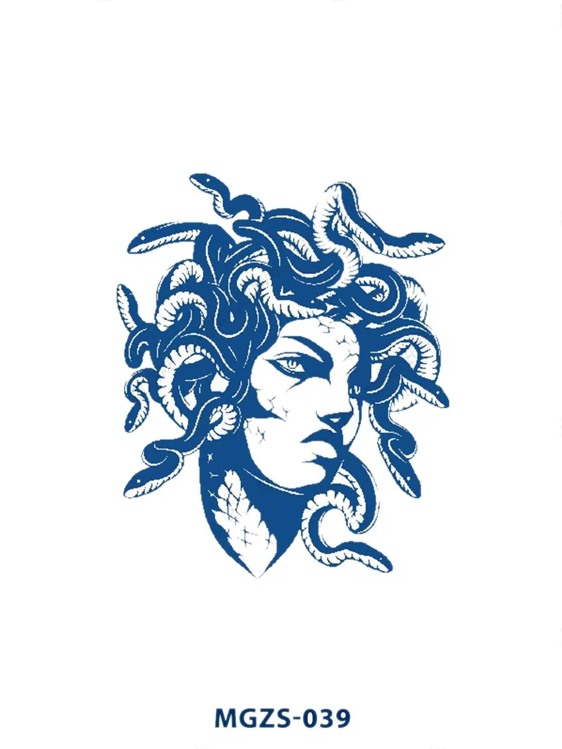 MGZS-039 YARI KALICI MEDUSA YILAN DESEN DÖVME-TATTO